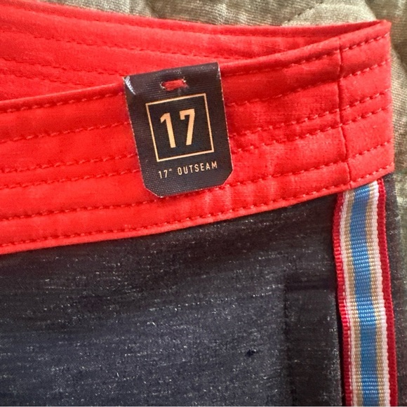 Roark Blue and Red Board Shorts Swimwear - Picture 5 of 12